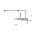 Дверная ручка на розетке KREAFORTA Калга без запирания цвет никель