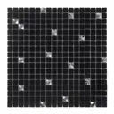 Мозаика стеклянная Керамоград Lp03c_10 30x30 см цвет черный