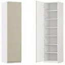 Шкаф распашной Амьен латте с 6 полками 60х232,2х54,5 ЛДСП каркас белый