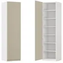 Шкаф распашной Байонна латте с 6 полками 60х232,2х54,5 ЛДСП каркас белый