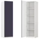 Шкаф распашной Амьен индиго с 4 полками 60х232,2х54,5 ЛДСП каркас белый