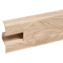 Плинтус напольный Pro Дом ПВХ цвет дуб беленый 2200x55x23 мм