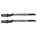 Пилка для электролобзика по дереву и пластику KWB 626130 чистый рез, 2 шт.