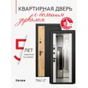 Входная дверь Torex Белла-10 правый 205x95см цвет черная шагрень и дуб золотой/бьянко с зеркалом