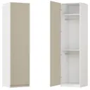 Шкаф распашной Байонна латте 60х232,2х54,5 с 2 полками и 2 штангами ЛДСП каркас белый