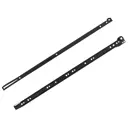 Мебельные направляющие 550x35 мм металл цвет черный 2 шт.