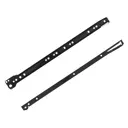 Мебельные направляющие 400x35 мм металл цвет черный 2 шт.