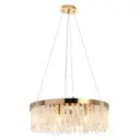 Люстра подвесная Мелодия света 000085213 8 ламп 25 м² цвет золотой