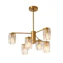 Люстра на штанге Мелодия света 000086542 6 ламп 20 м² цвет бронза