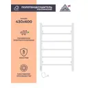Полотенцесушитель электрический Laris Феличия Л ЧК 400x600 мм 115 Вт с терморегулятором лесенка цвет белый