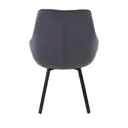 Кресло мягкое Elliot поворотное на 360 градусов велюр темно-серый ноги черные комплект 2 штуки