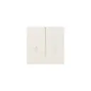 Выключатель проходной встраиваемый Zima 2 клавиши цвет слоновая кость