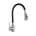 Смеситель для кухни Gross aqua 3241609SSB гибкий излив 42 см цвет черный матовый