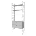 Стеллаж Scandi systems Уве 3 полок 80x200x30 см ЛДСП цвет серый