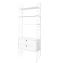 Стеллаж Scandi systems Уве 3 полок 80x200x30 см ЛДСП цвет белый