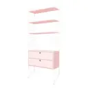 Стеллаж Scandi systems Уве 3 полок 80x200x30 см ЛДСП цвет розовый