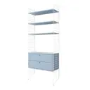 Стеллаж Scandi systems Уве 3 полок 80x200x30 см ЛДСП цвет голубой