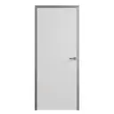 Дверь межкомнатная глухая Invisible 80x200 см грунт левая цвет белый с замком