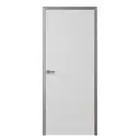 Дверь межкомнатная глухая Invisible 90x200 см грунт правая цвет белый с замком