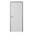 Дверь межкомнатная глухая Invisible 60x200 см грунт левое открывание цвет белый с замком