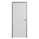 Дверь межкомнатная глухая Invisible 90x230 см грунт цвет белый с замком