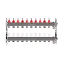 Коллекторная группа с расходомерами Okseler Oks00320 1"x3/4" евроконус 10 выходов нержавеющая сталь