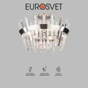 Потолочная люстра с хрусталем EUROSVET 10111/5 сатин-никель