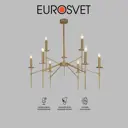 Люстра потолочная EUROSVET 60142/9 Anders 9 ламп 16 м² цвет латунь