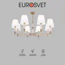 Люстра потолочная EUROSVET 60145/8 Conso 8 ламп 14 м² цвет белый/латунь
