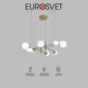 Светильник подвесной Eurosvet 70146/8 Planet 8 ламп 16 м² цвет латунь,белый матовый