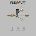 Люстра потолочная EUROSVET 70148/6 Grazia 6 ламп 7 м² цвет черный/золото