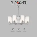 Люстра подвесная Eurosvet Caprera 8 ламп 14 м² цвет белый, никель