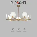 Люстра на штанге умная Eurosvet 60158/7 A065050 7 ламп 13 м² цвет латунь/мрамор