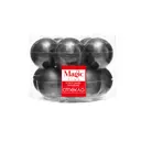 Набор елочных шаров ø6 см стекло серый 8 шт.