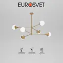 Люстра на штанге Eurosvet A068272 с пультом управления 6 ламп 7 м² цвет латунь