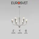Люстра подвесная Eurosvet A068284 с пультом управления 6 ламп 11 м² цвет никель