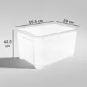 Ящик Кристалл XL 55.5x43.5x39 см 70 л пластик с крышкой цвет прозрачный