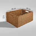 Корзина для хранения 45x21x33 см бумага цвет коричневый