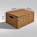 Корзина с крышкой для хранения 38x18x28 см бумага цвет коричневый
