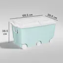 Ящик для игрушек 39.5x38.5x68.5 см полипропилен цвет светло-голубой