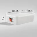 Ящик для хранения Trendy 45.2x29.8x14 см 14 л полипропилен белый