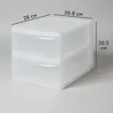 Органайзер настольный А4 2 ящика 26x26.5x36.8 см полипропилен цвет прозрачный