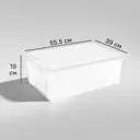 Ящик Кристалл 55.5x19x39 см 31 л пластик с крышкой цвет прозрачный