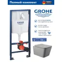 Комплект инсталляция и унитаз: инсталляция Grohe Solido 5 в 1 QuickFix с панелью смыва Arena Cosmopolitan унитаз Vortex Торнадо Soft-Close квадрат