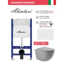 Комплект инсталляция и унитаз: инсталляция Alentori Sistema 50 AL.SIS33T клавиша CHIAVE H белый AL.CHI018WM унитаз Vortex Торнадо Soft-Close овал