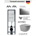 Комплект инсталляция и унитаз: инсталляция Am.pm I012711.0351OV2130 ErgoFit, клавиша ErgoFit M хром глянц, унитаз Vortex Торнадо Soft-Close овал