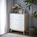 Комод KONSENSA Амьен 3 ящика 80х94х41.7 см ЛДСП цвет белый/коричневый