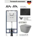 Комплект инсталляция и унитаз: инсталляция Am.pm MasterFit I012710.0138CV2130 клавиша ProC L черный унитаз подвесной Vortex Торнадо Soft-Close конус