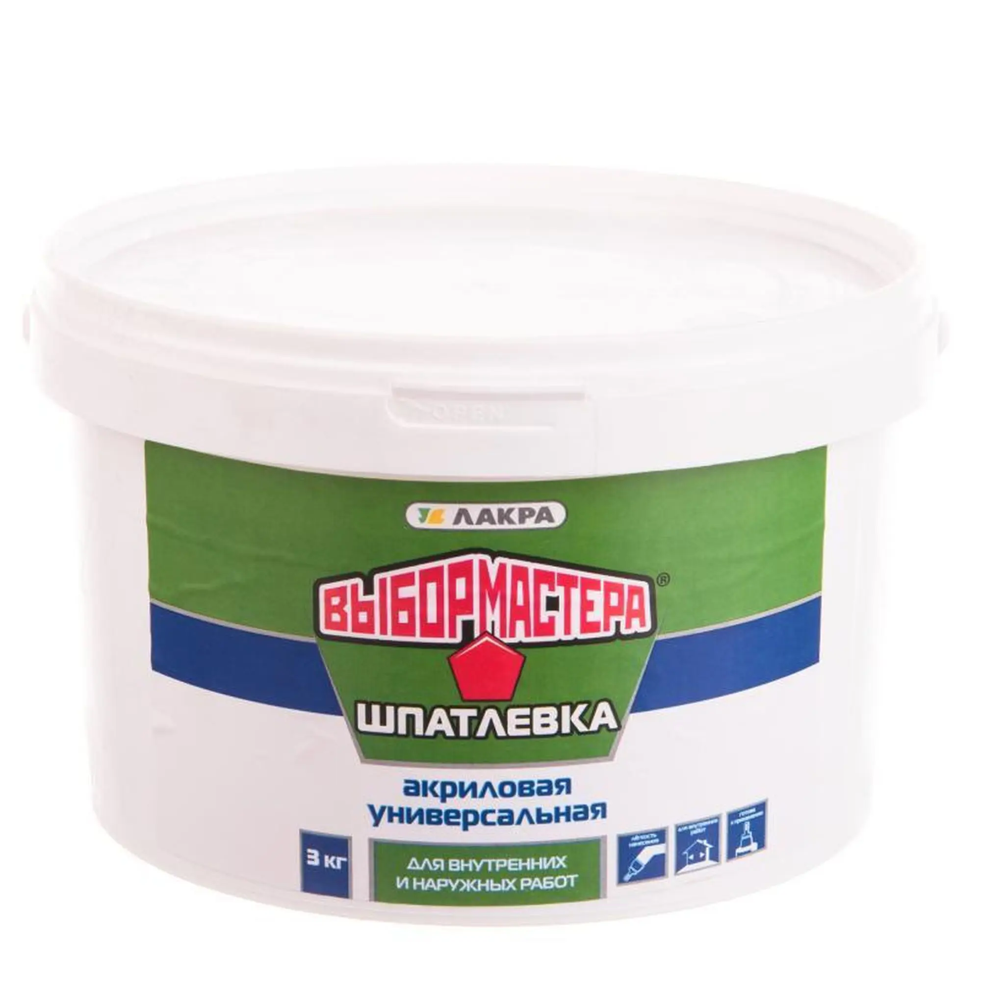 Изображение товара Акриловая шпаклёвка ВЫБОР МАСТЕРА 3 кг для стен и потолков