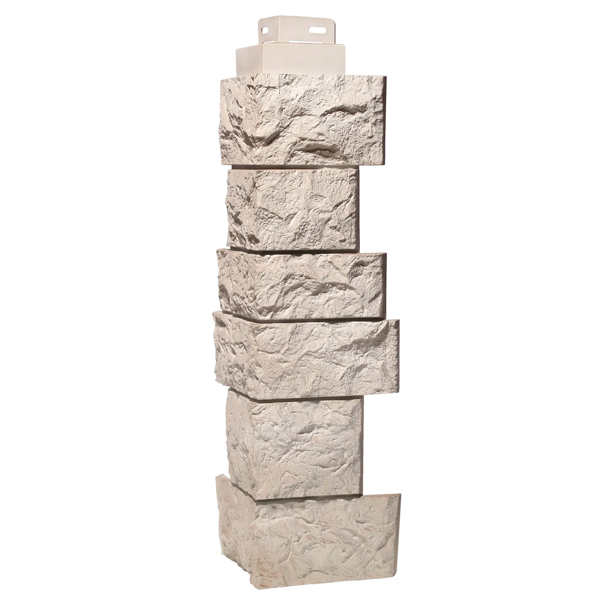 Изображение товара Угол наружный FineBer Камень дикий цвет мелованный белый